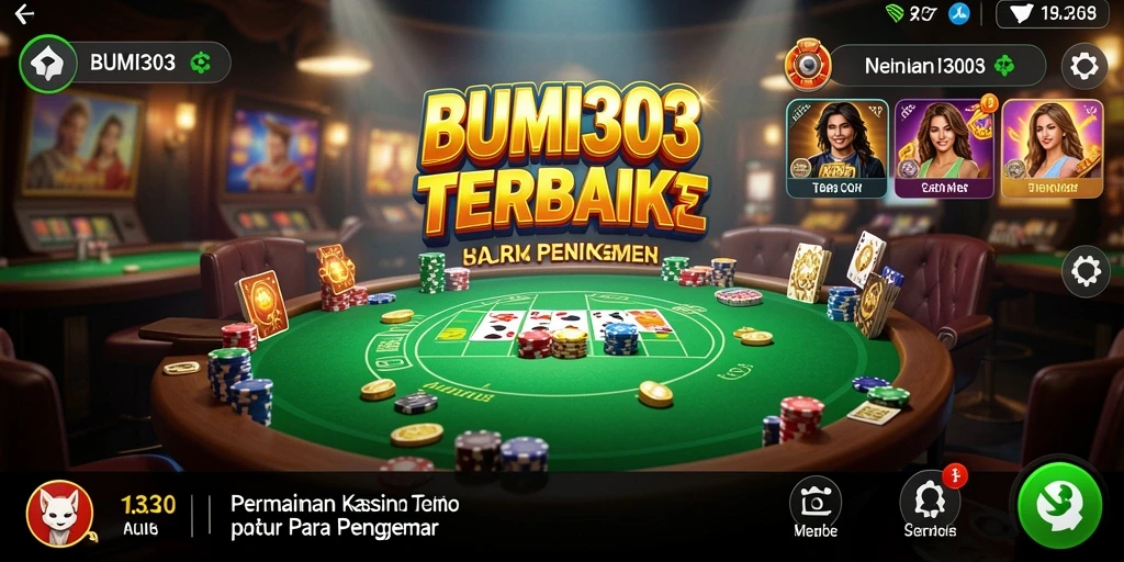 Gameplay menarik aplikasi Kasino BUMI303 dengan grafis yang memukau.