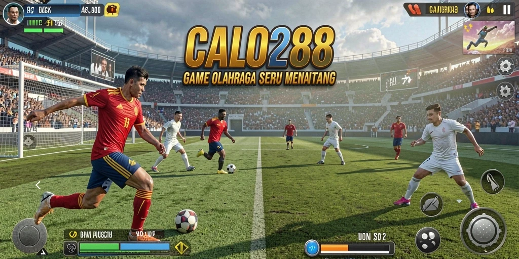 Tampilan gameplay <strong>CALO288</strong> yang menampilkan aksi olahraga menegangkan.