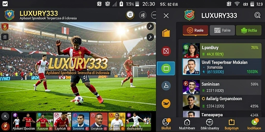 Tampilan gameplay menarik dari aplikasi Sportsbook LUXURY333.