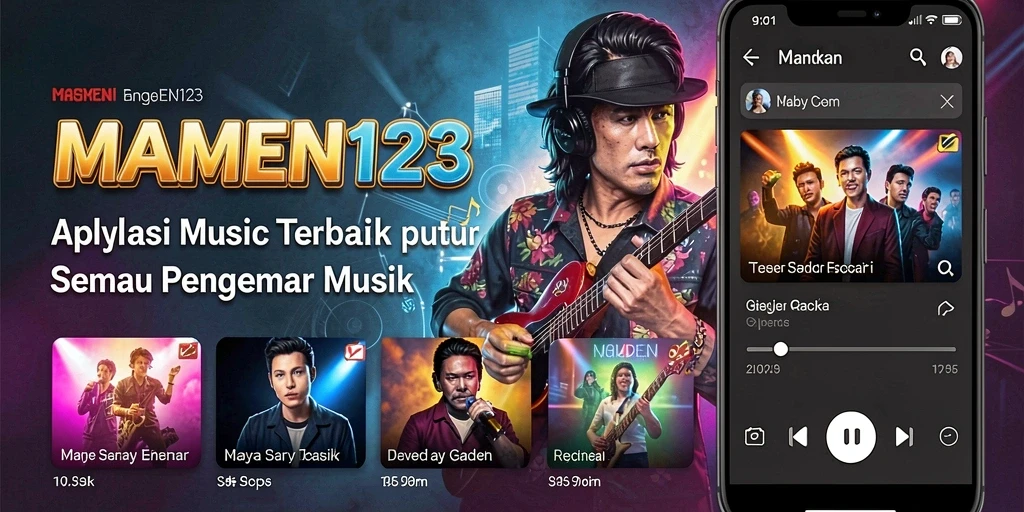 Tampilan gameplay MAMEN123 yang menampilkan interaksi pengguna dengan musik.