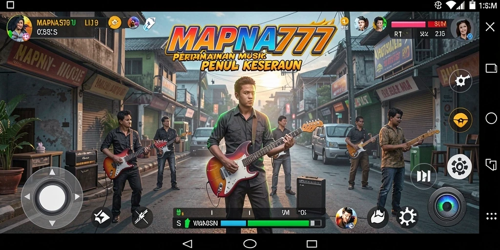 Tampilan gameplay MAPNA777 yang penuh warna dan dinamis.