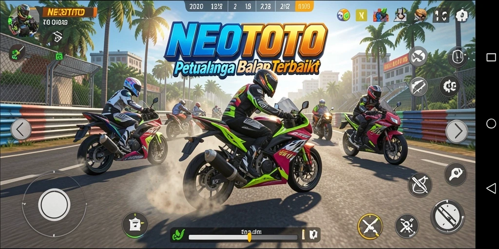 Gameplay seru balap motor di NEOTOTO