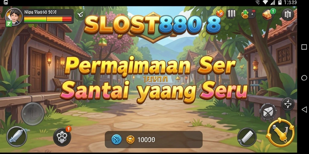 Tampilan gameplay SLOST8808 yang ceria dan menghibur.